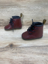 Dr. Martens Cherry Red Leather Crib Booties sz 2c