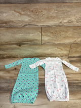 Simple Joys 2pk Sleep Gowns Teal sz Newborn