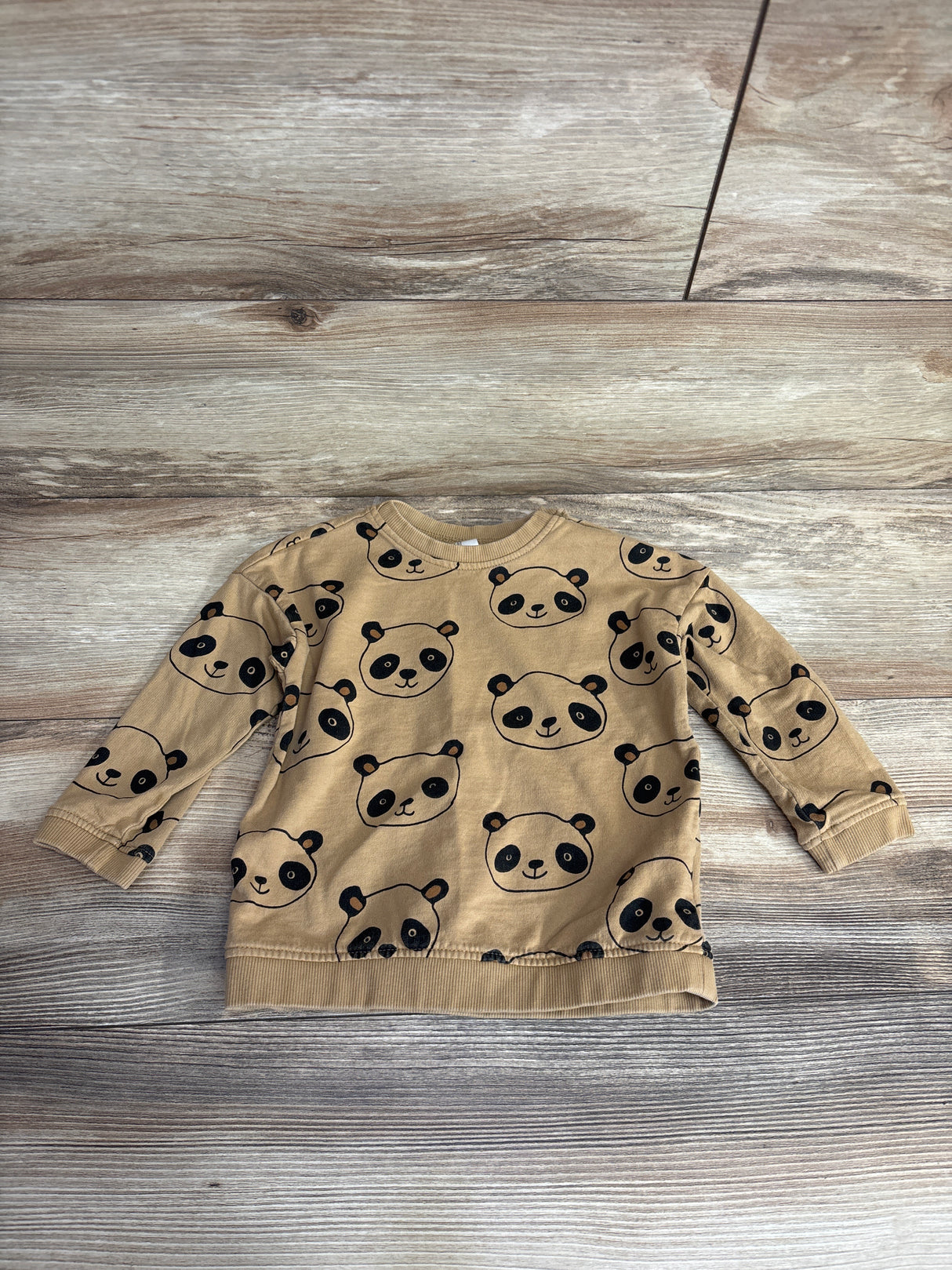 H&M Panda Sweatshirt Tan sz 12-18m