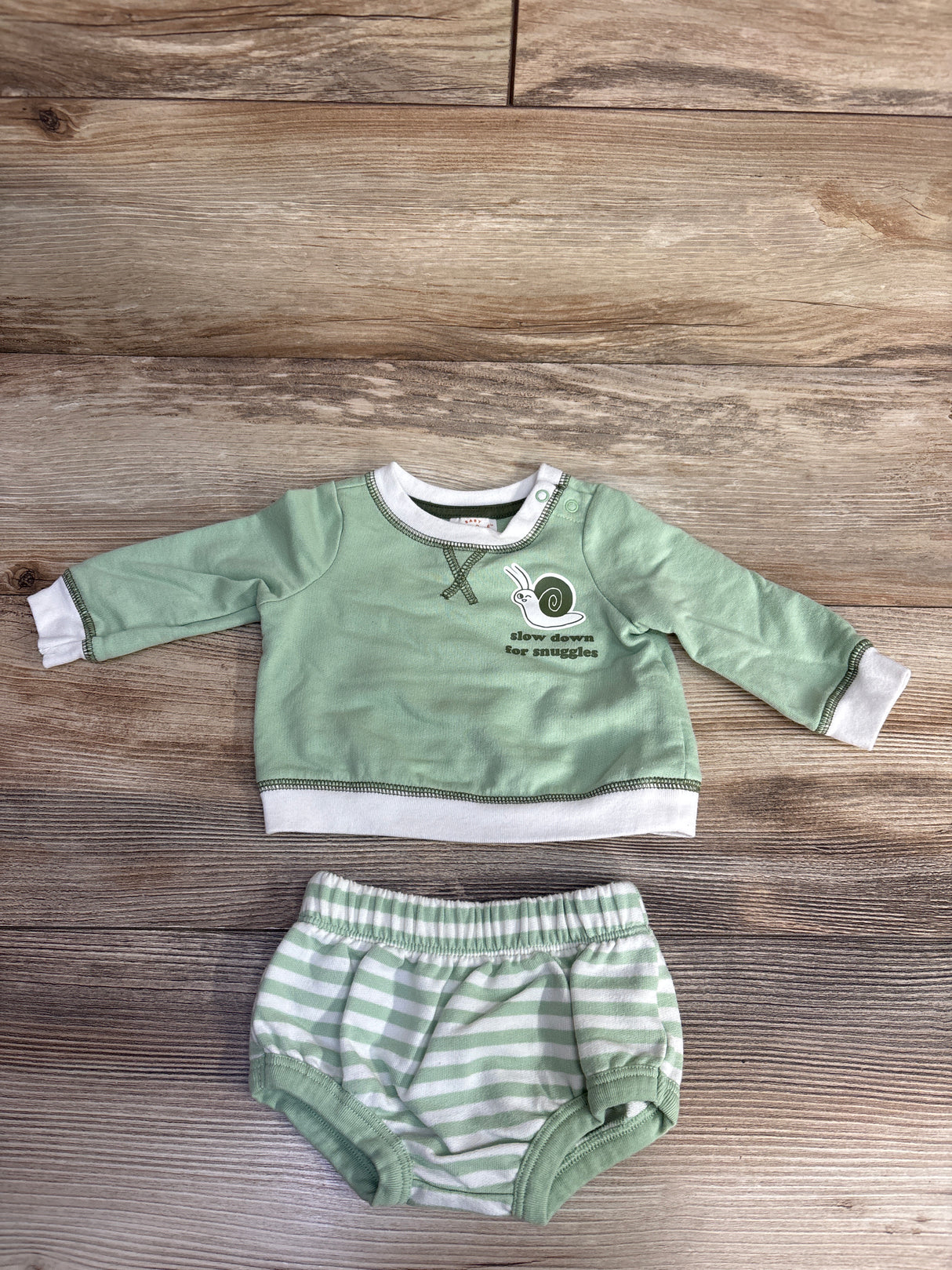 Cat & Jack 2pc Slow Down Sweatshirt & Bottoms sz Newborn
