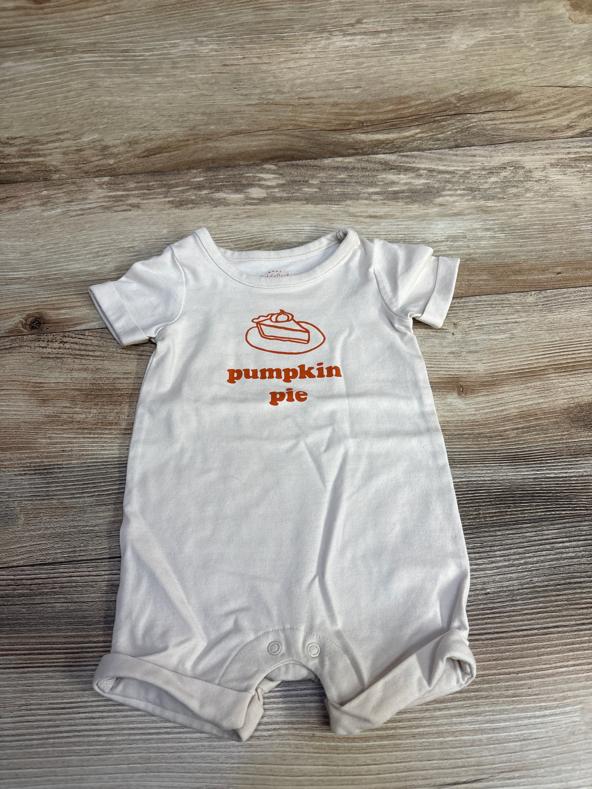Cat & Jack Pumpkin Pie Romper Beige sz Newborn
