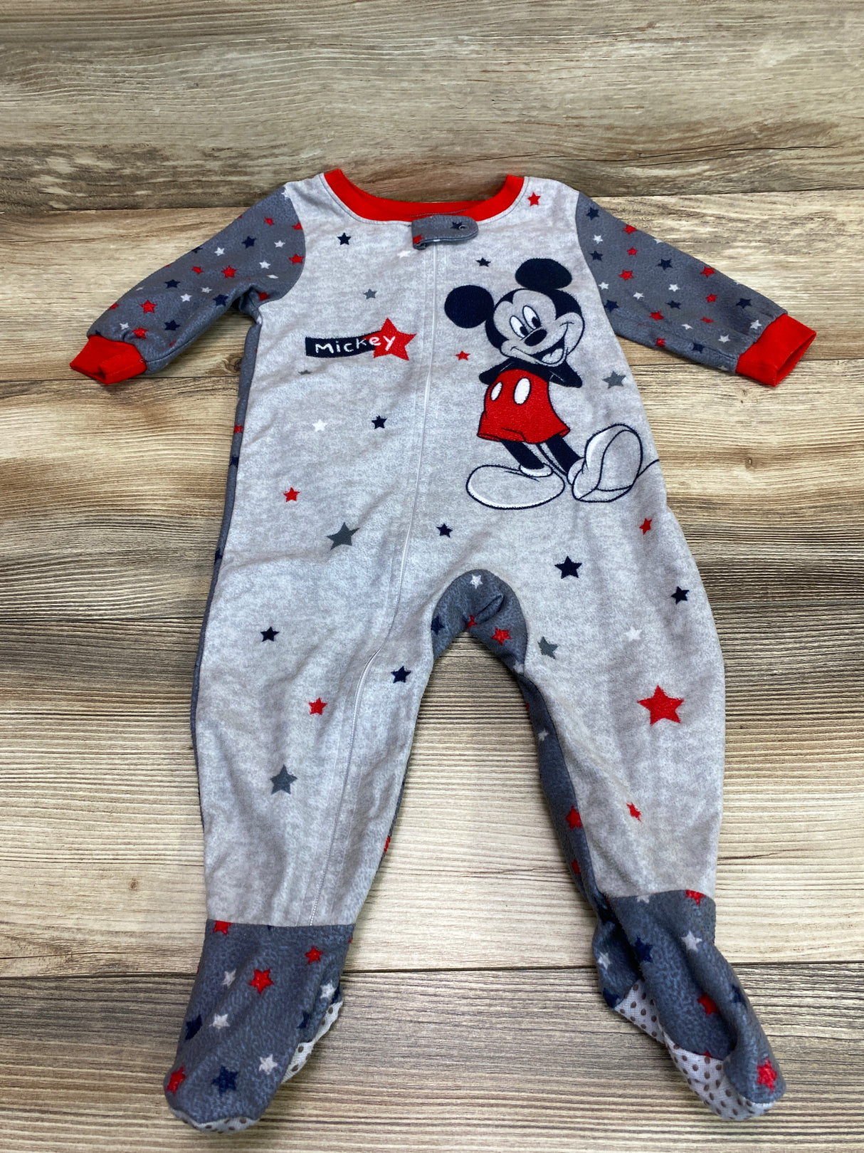 Disney Baby Mickey Mouse Sleeper Grey sz 12m