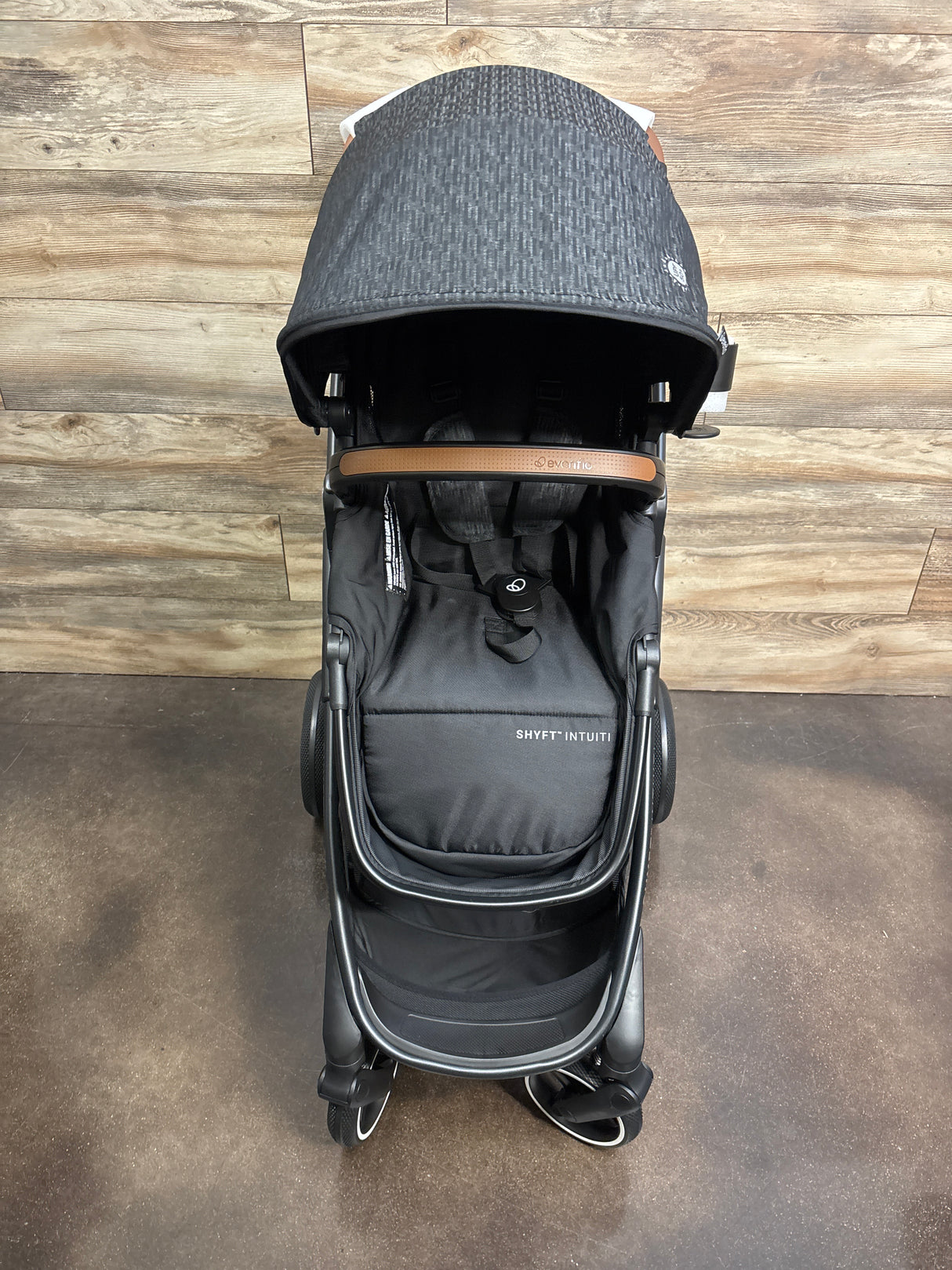 NEW Evenflo Shyft Intuiti Travel System with Revolve180 LiteMax NXT Car Seat-Black Shale