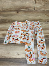 Cat & Jack 2pc Velour Pajama Set White sz 4T