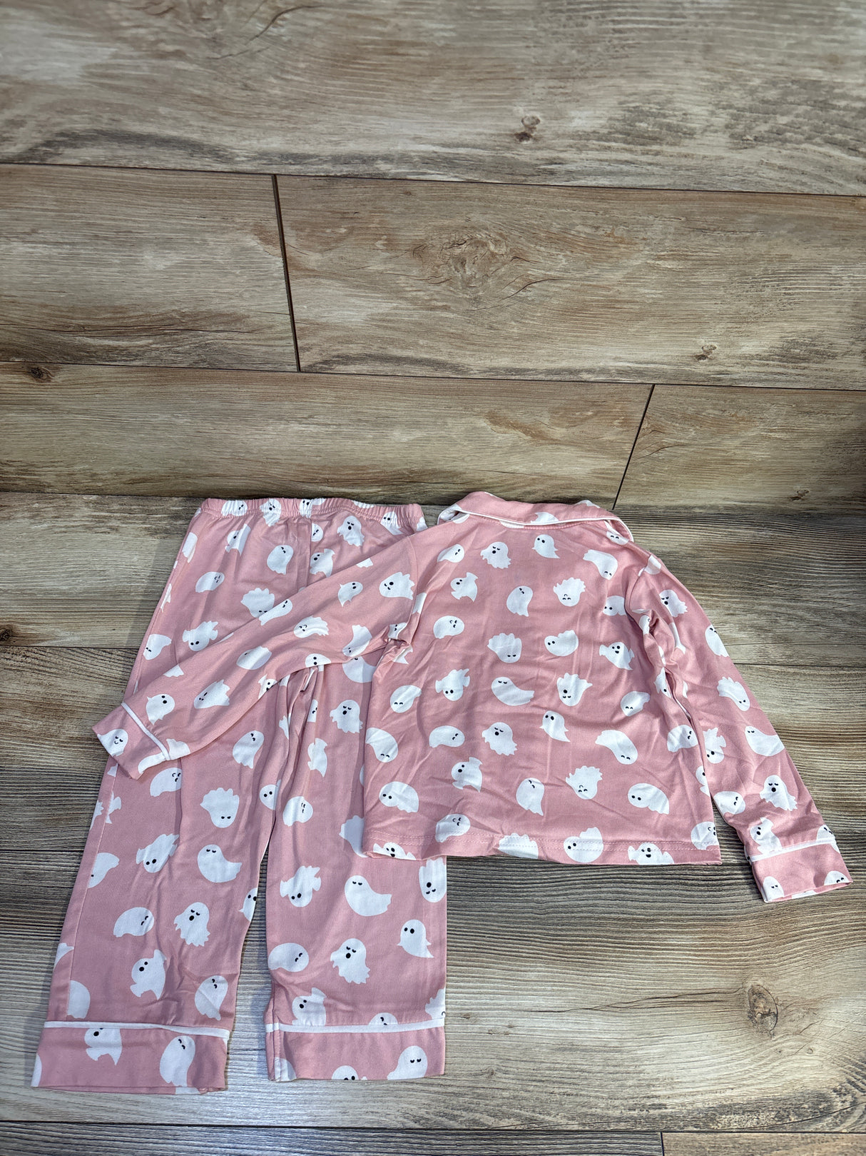 Tahari Baby 2pc Ghost Coat Style Pajama Set Pink sz 3T