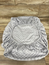 The Peanutshell Minky Changing Pad Cover Grey 16x32''