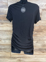 NEW Huukeay Maternity Ruched Shirt Black sz Medium