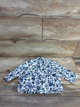 Janie & Jack Floral Quilted Jacket White sz 6-12m