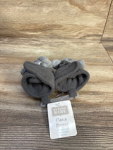 NEW Hudson Baby Fleece Booties Grey sz 1/2c