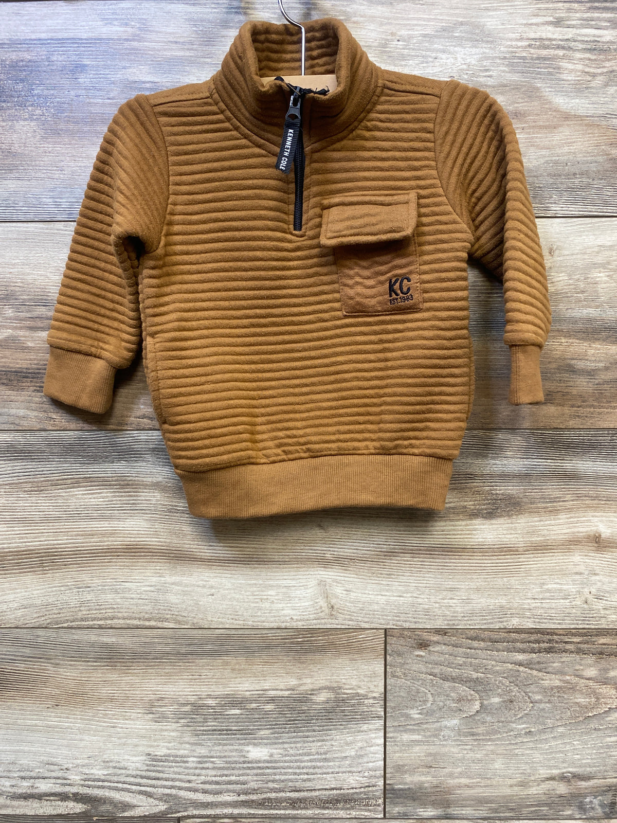 Kenneth Cole Quarter-Zip Sweatshirt Brown sz 2T