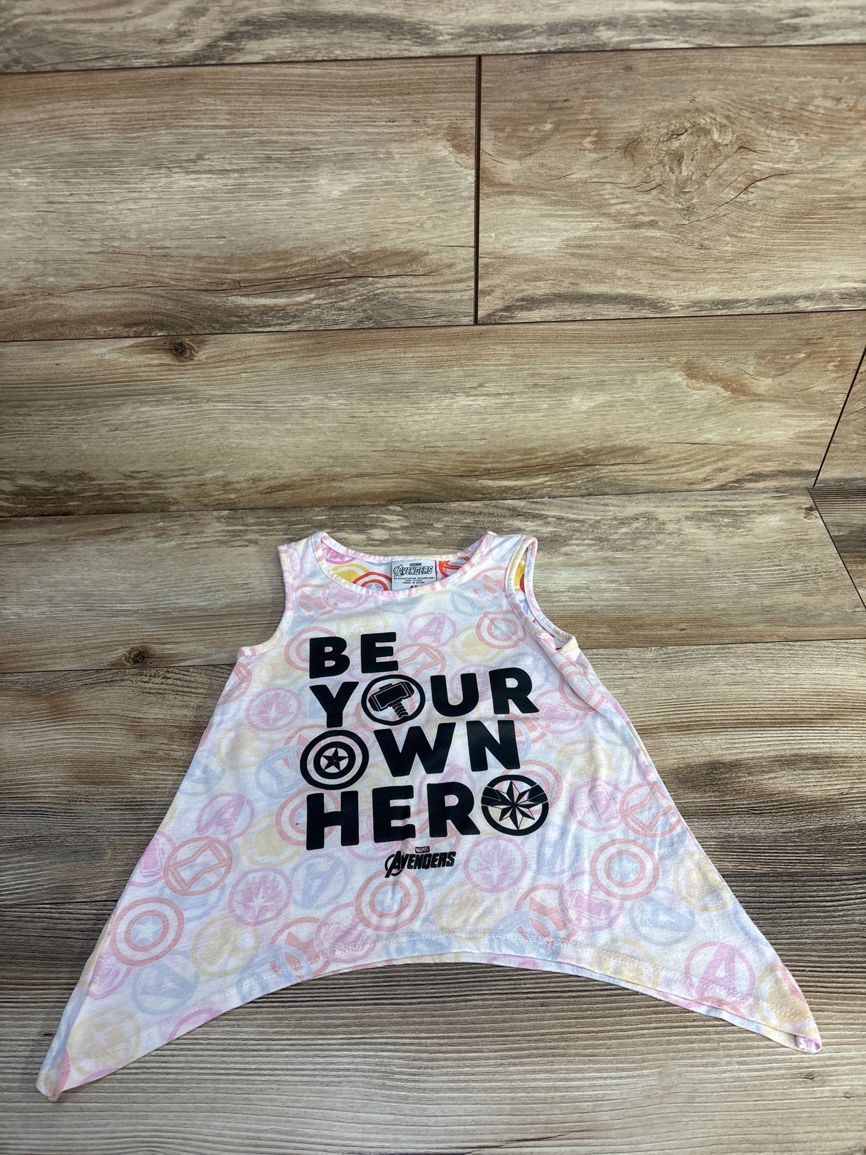 Marvel Avengers Flare Tank Top White sz 4T