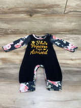 The Princess Has Arrived Coverall Black sz 0-3m