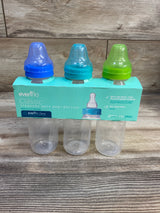 NEW Evenflo Classic Standard Neck Plastic Baby Bottles 3pk 8oz