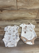 Disney Baby 2pk Bambi Bodysuits White sz Newborn