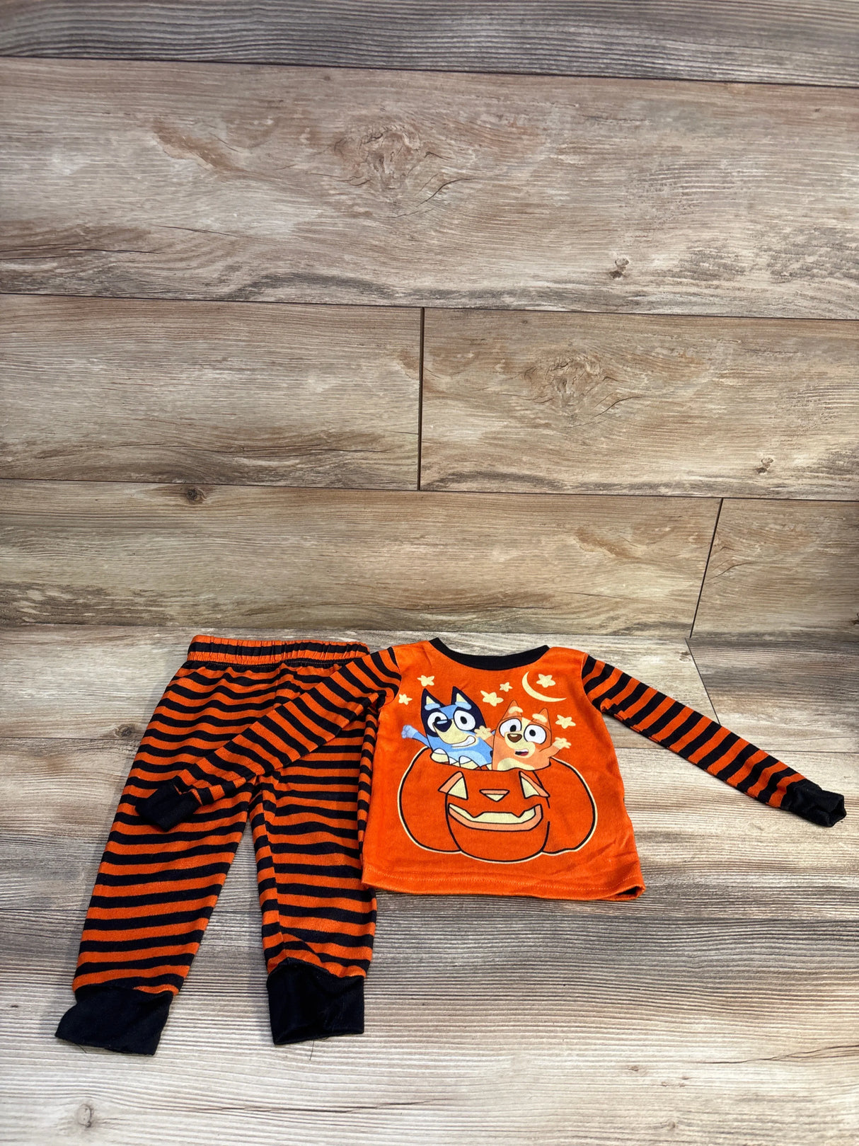 Bluey 2pc Halloween Pajama Set Orange sz 2T