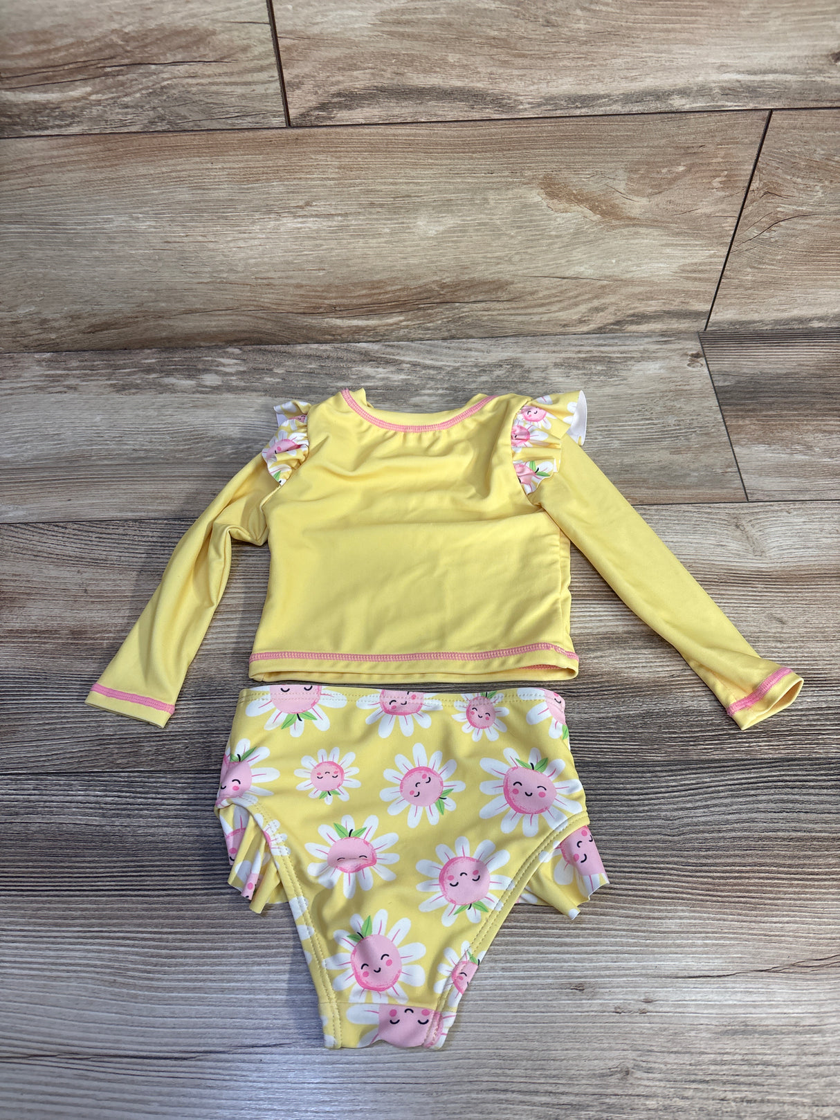 Banana Boat 2pc Rash Guard Swimsuit Set Yellow sz 12m