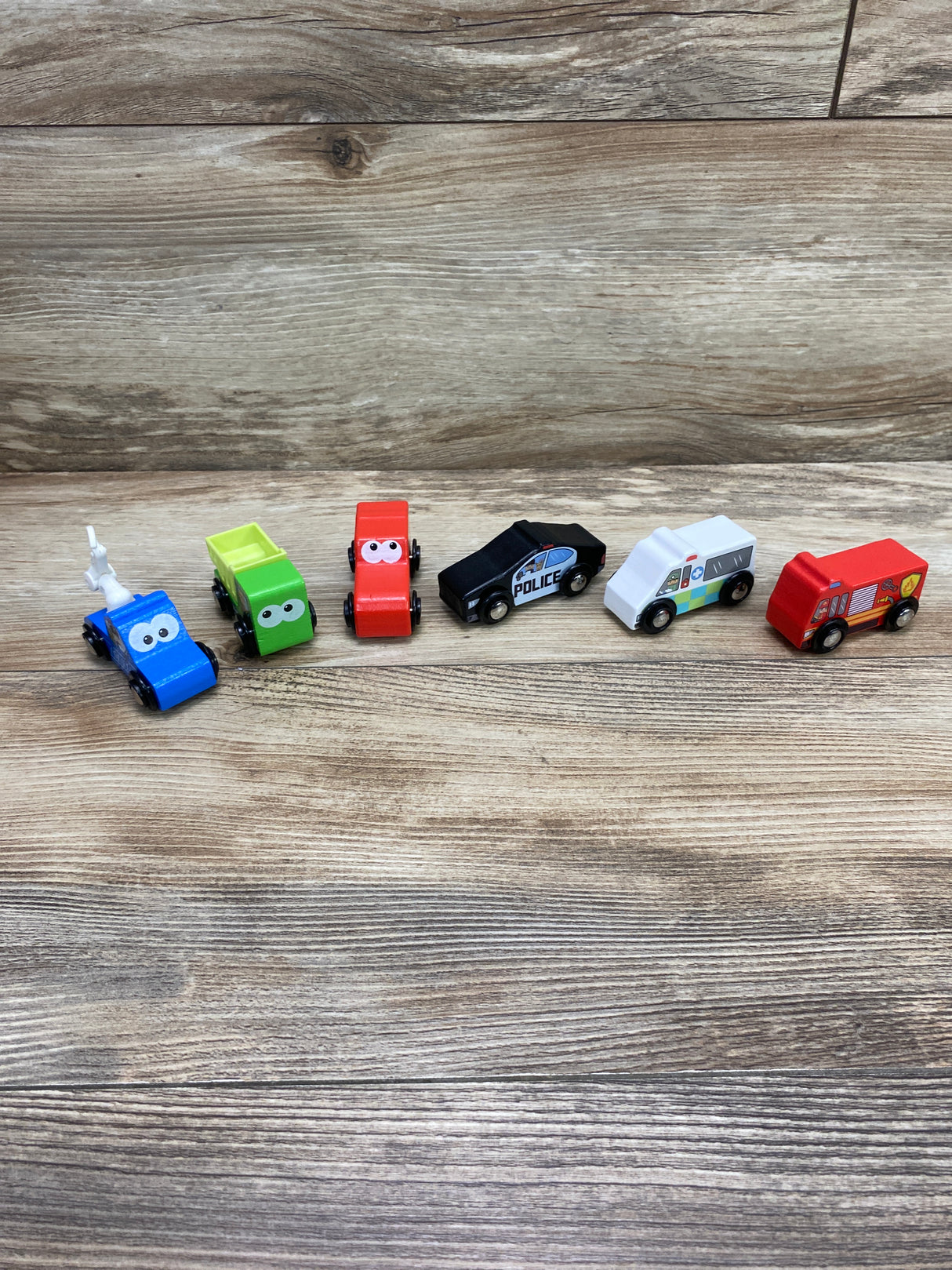 J'adore Wooden 6pc Car Set