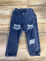 Bailey's Blossom's Denim Distressed Jeans Blue sz 18-24m