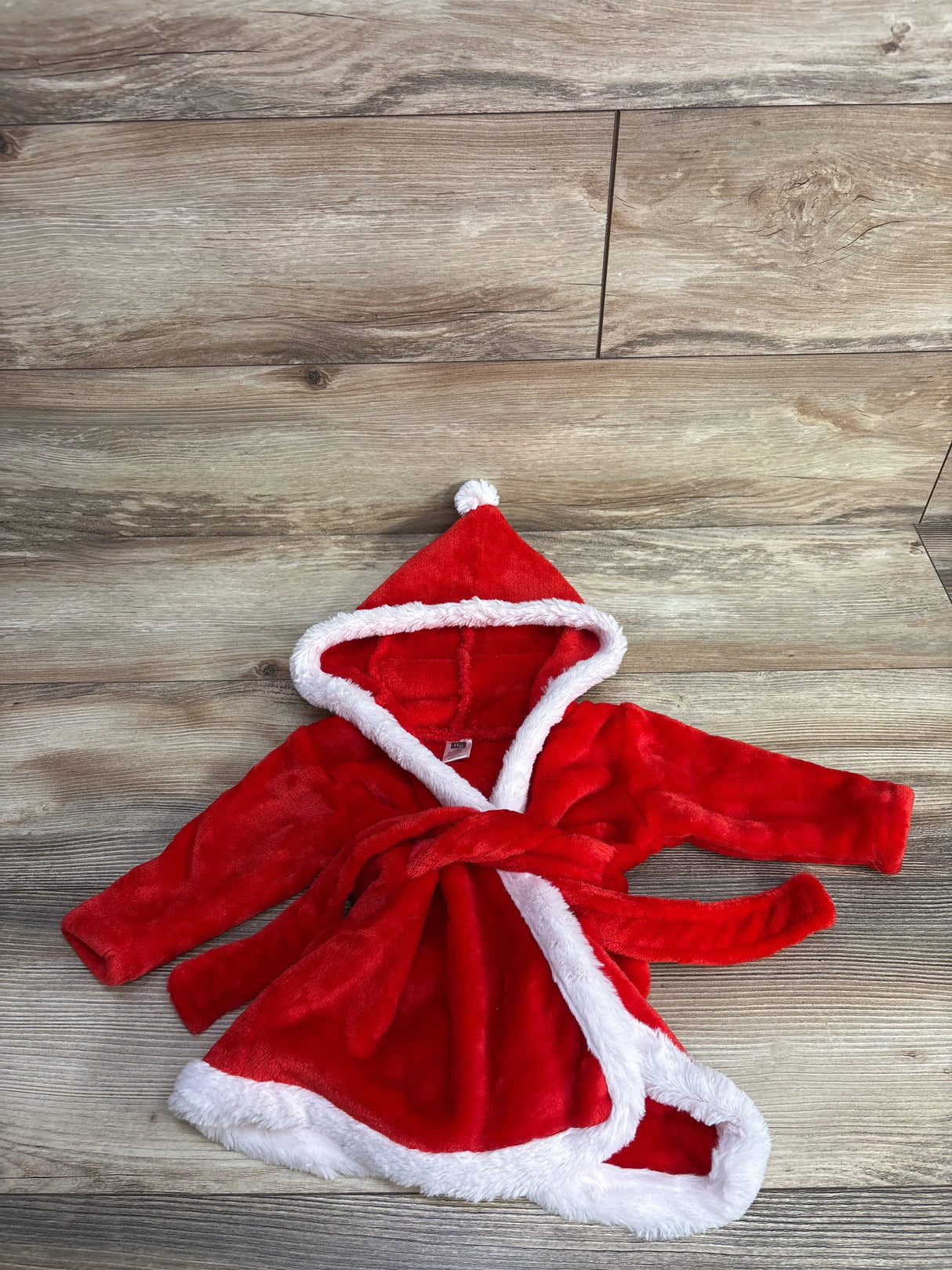 Hudson Baby Plush Santa Robe Red sz 0-9m
