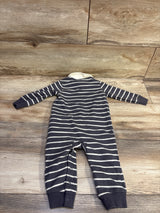 Carter's Striped Polo Coverall Grey sz 12m