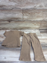 Jamie Kay 2pc Knit Short Sleeve Shirt & Pants Set Tan sz 3T