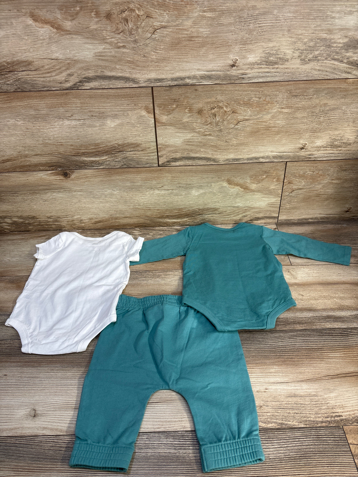 Adidas 3pc Bodysuit Set Green sz 6m