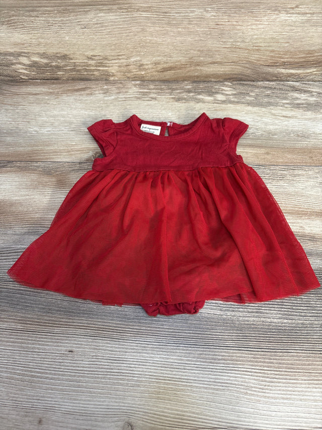 First Impressions Tulle Bodysuit Dress Red sz 0-3m - Me n Mommy To Be