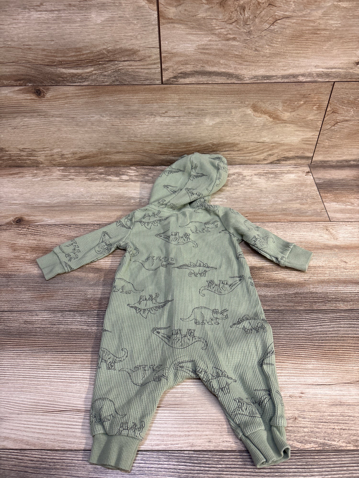 Carter's Waffle Knit Hooded Coverall Green sz 3m