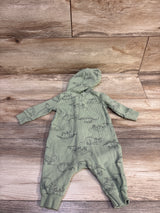 Carter's Waffle Knit Hooded Coverall Green sz 3m