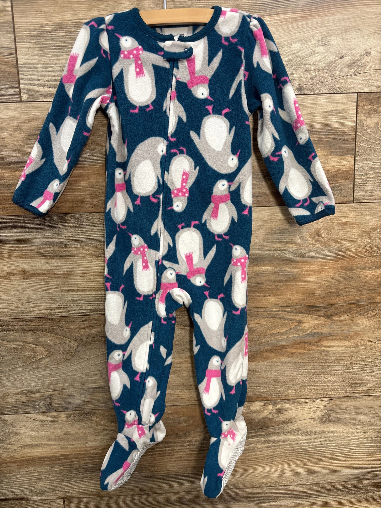 Simple Joys Penguin Blanket Sleeper Blue sz 2T