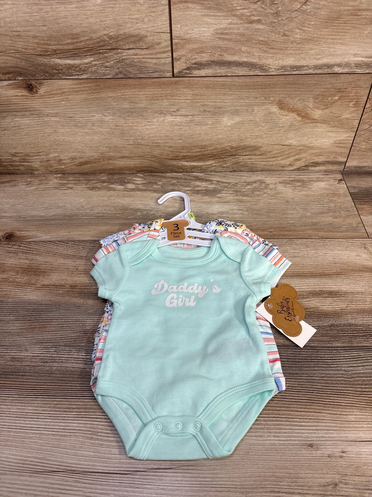 NEW Baby Essentials 3pk Bodysuits White sz 3m