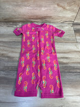 Hanna Andersson Sea Horse Sleeper Romper Pink sz 12-18m