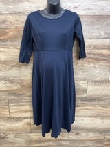 Pinkblush Maternity Scalloped Hem Dress Navy sz Large