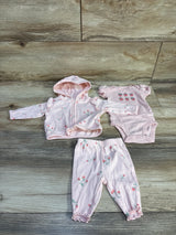 Child of Mine 3pc Strawberry Bodysuit Set Pink sz Newborn