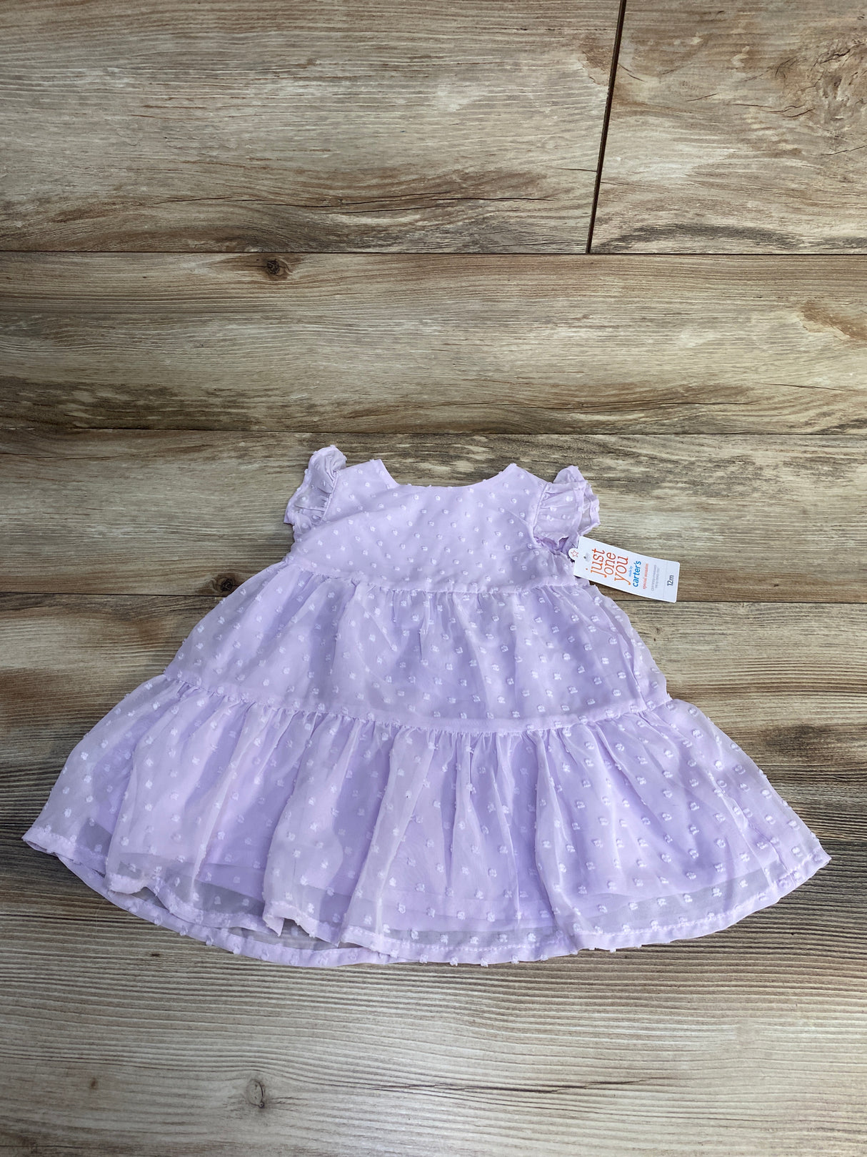 NEW Just One You 2pc Swiss Dot Dress & Bloomers Purple sz 12m