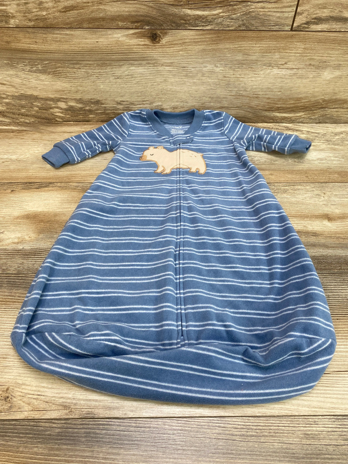 Carter's Striped Fleece Sleep Sack Blue sz 0-3m