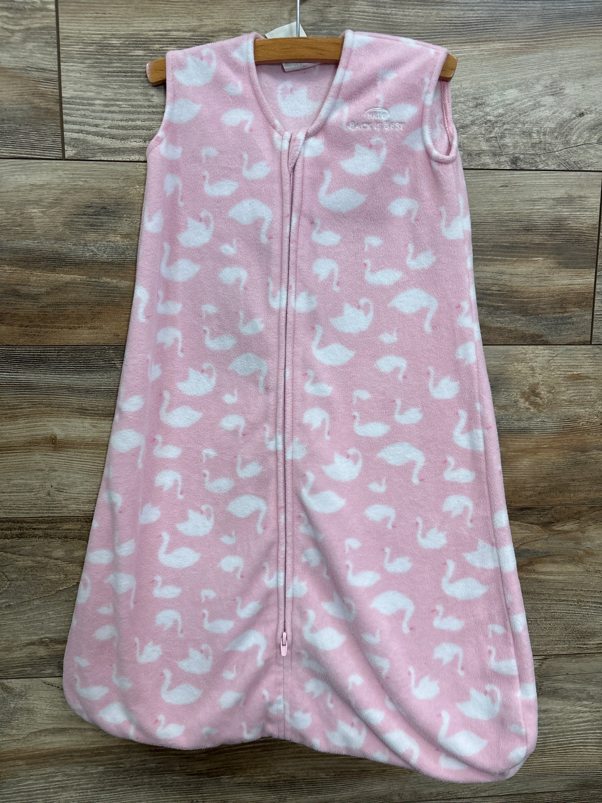 Halo SleepSack Wearable Blanket Micro-Fleece Pink Swan sz 6-12m