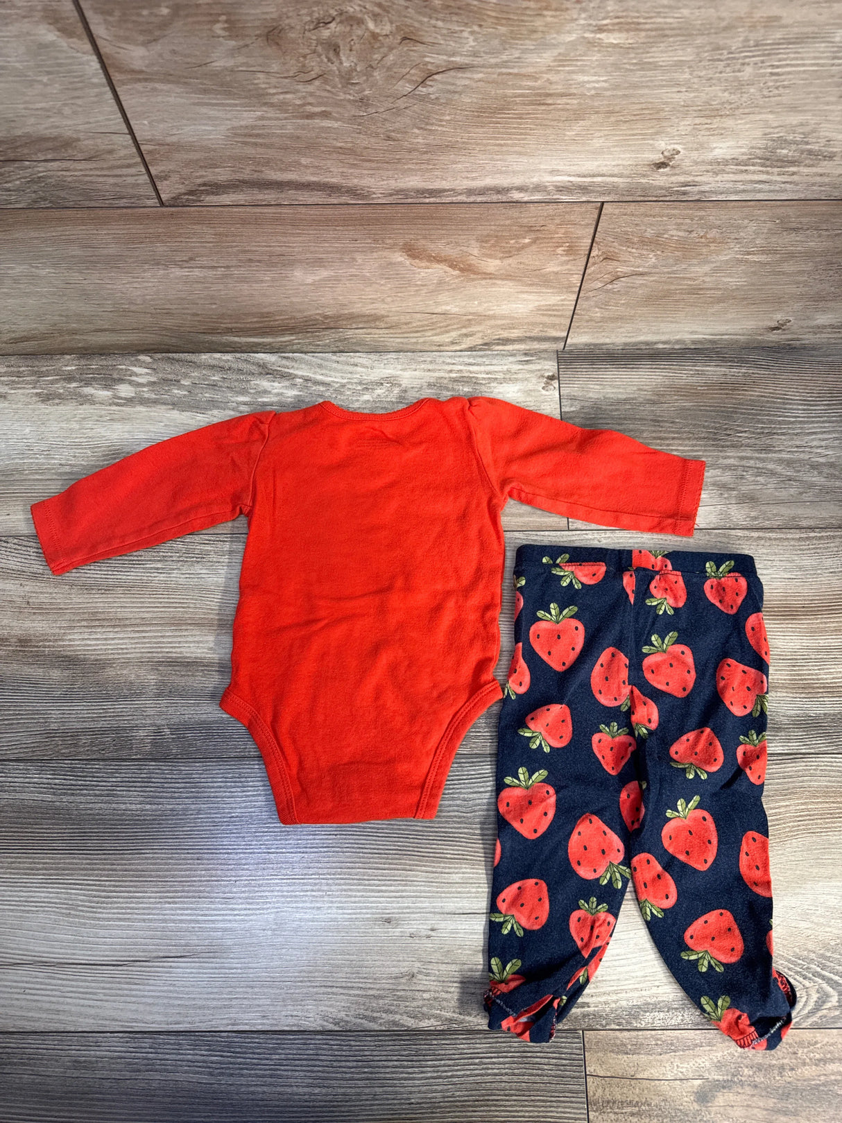 Carter's 2pc Strawberry Bodysuit & Pants Set Red sz 12m