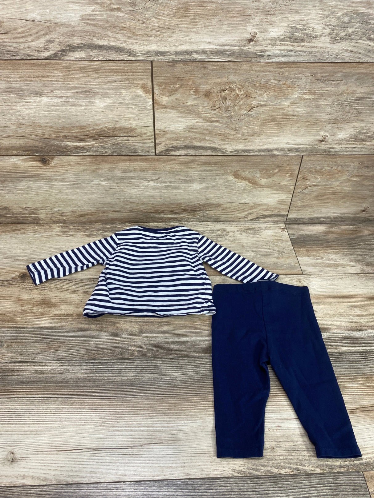 Mighty Goods 2pc Striped Shirt & Pants Set Navy sz 6m