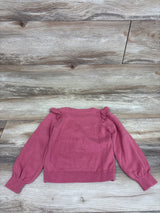 Janie & Jack Dog Ruffle Sweater Pink sz 3T