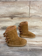 Link Ann36k Shearling Fur Bowtie Boots, Brown sz 7c