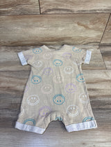 Grayson Mini Smiley Face Romper Beige sz 6-9m