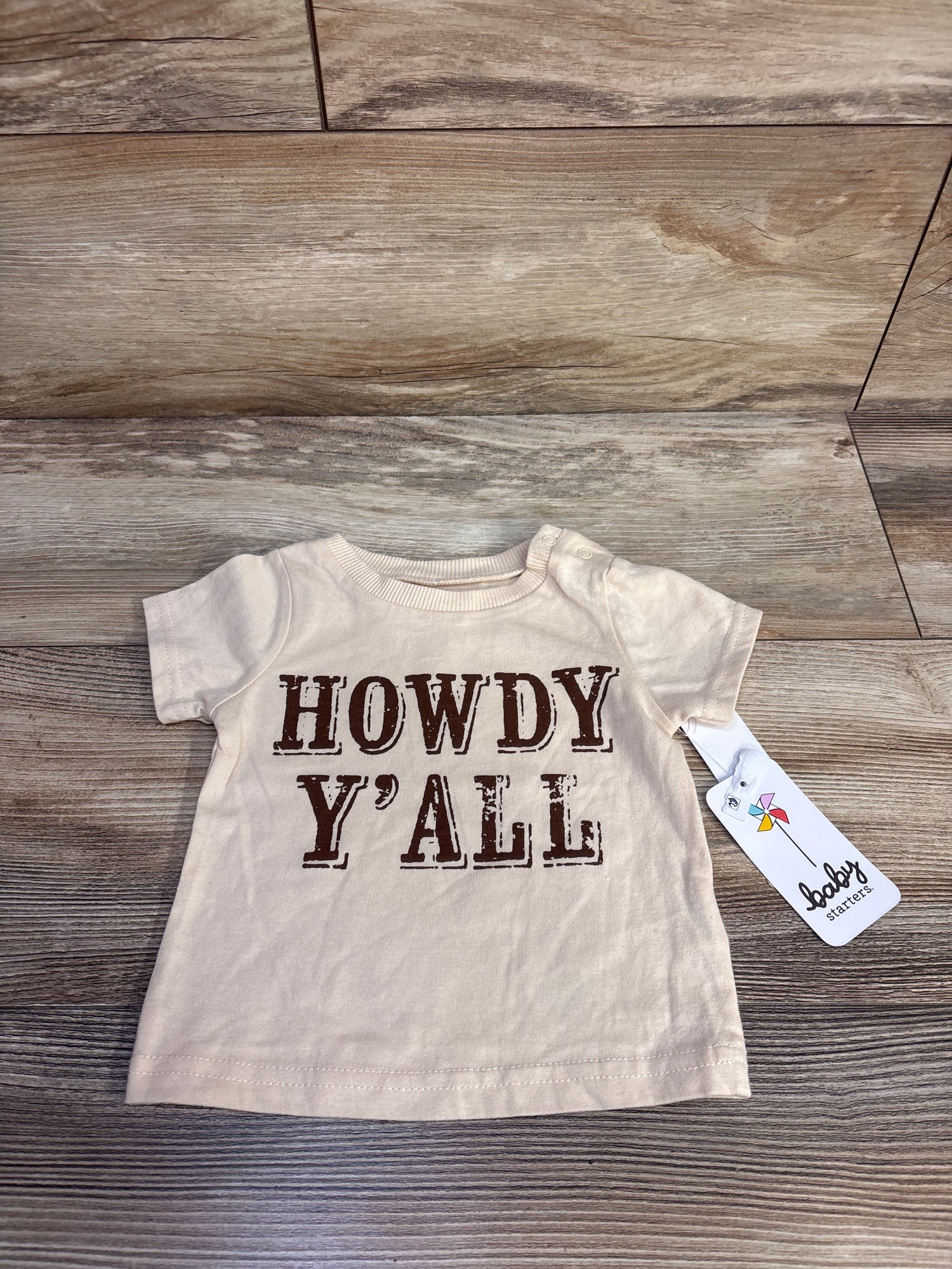 NEW Baby Starters Howdy Y'all Shirt Tan sz 12m