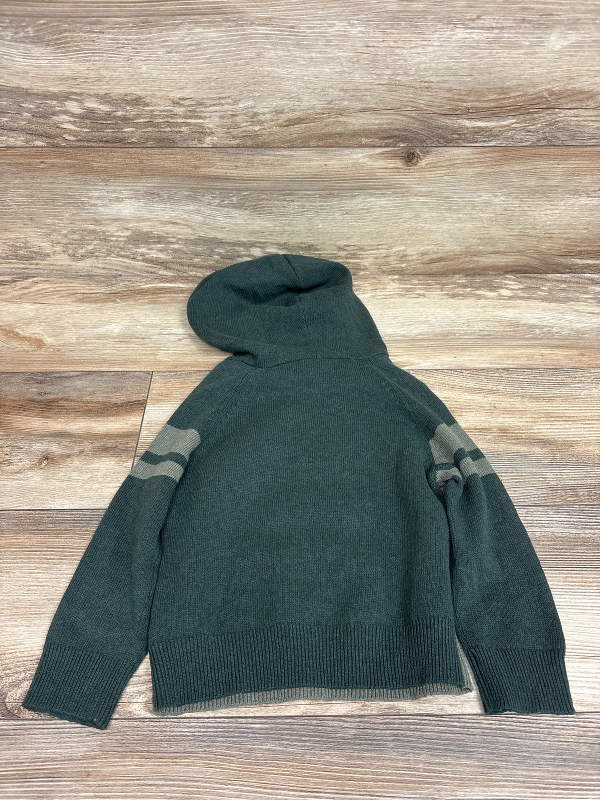 Cat & Jack Hooded Knit Sweater Green sz 3T