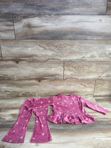 Disney Princess 2pc Cord Peplum Top & Pant Set Pink sz 18m