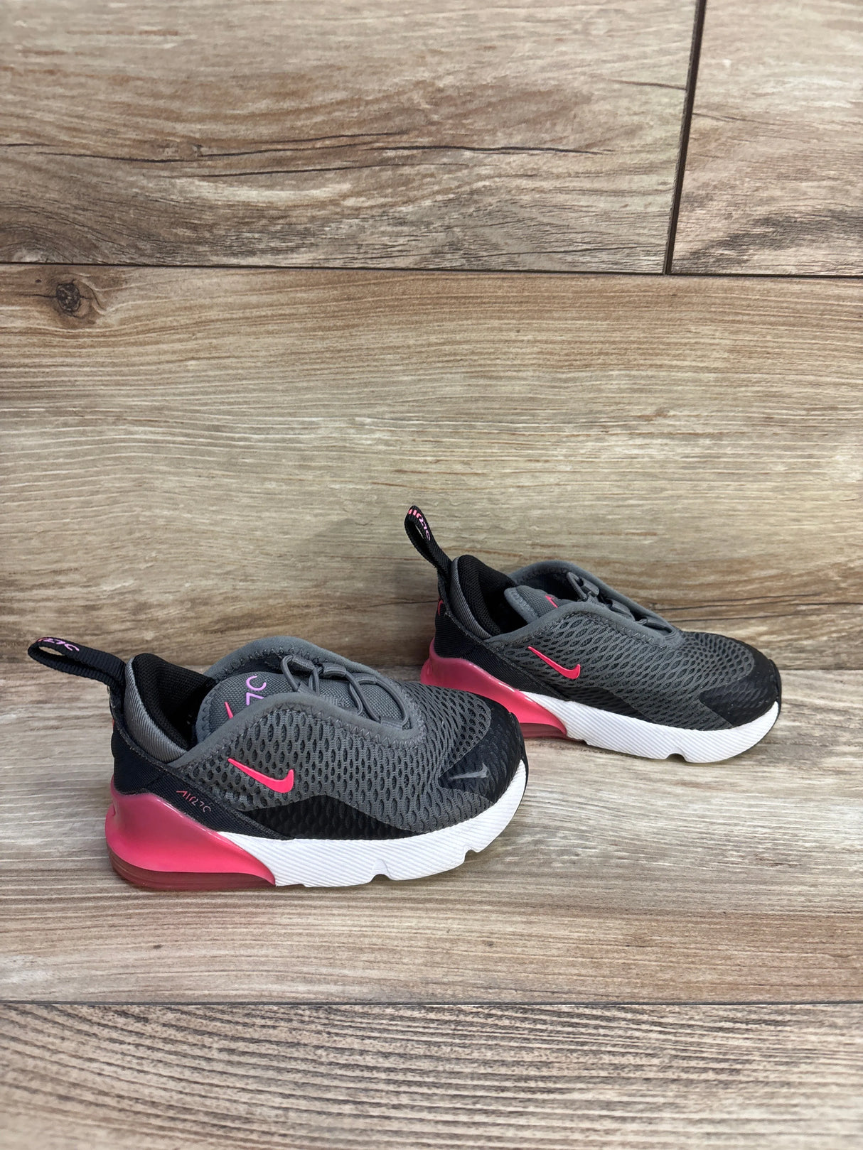 Nike Air Max 270 TD 'Grey Hyper Pink' Sneakers sz 6c