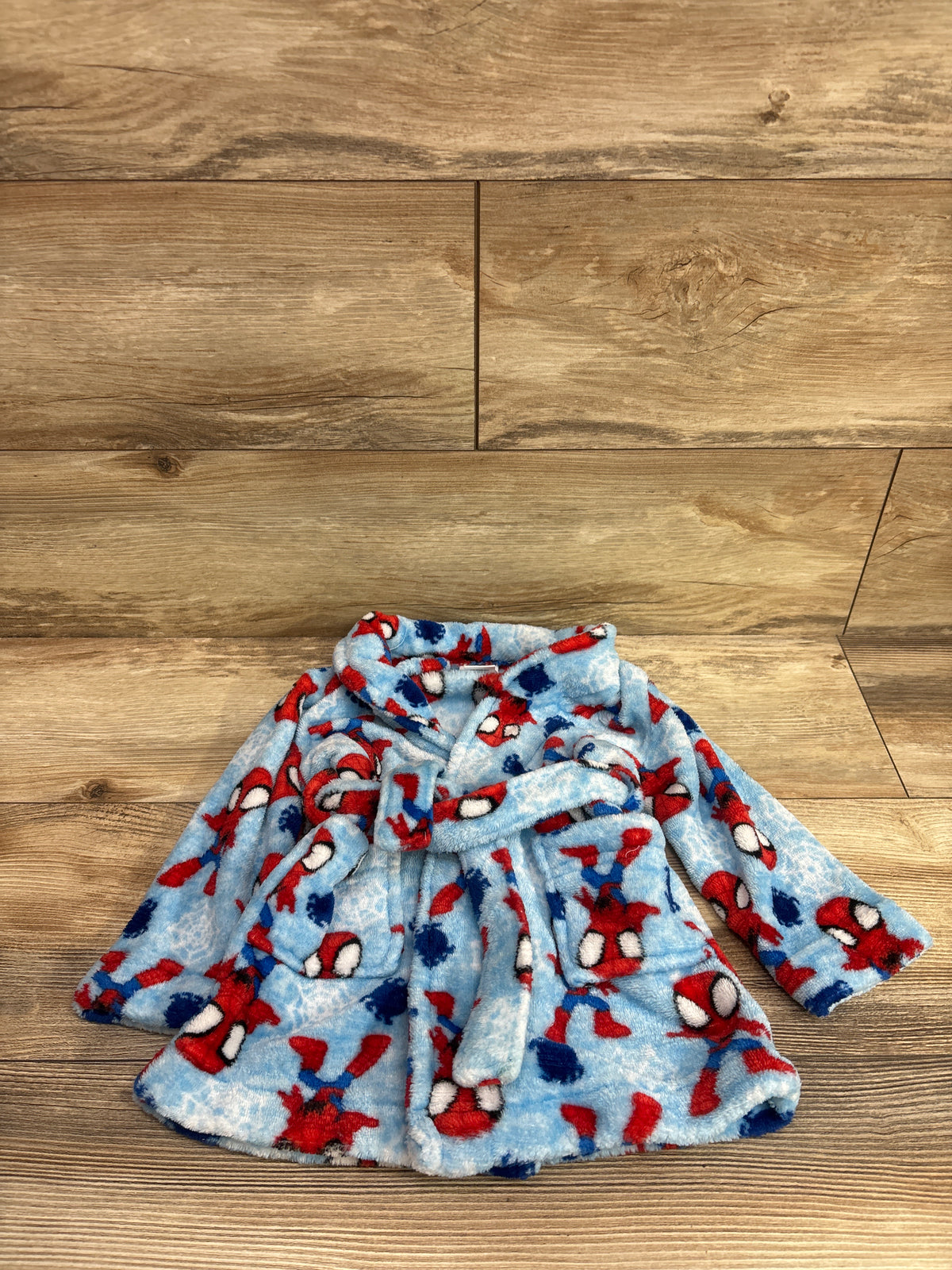 Marvel Spidey and his Amazing Friends Bath Robe Blue sz 2T