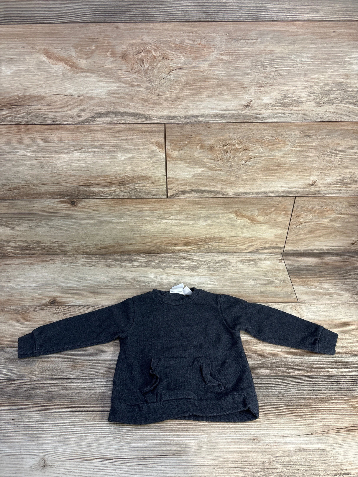 Zara Ruffled Pull Over Sweater Grey sz 9-12m