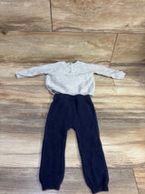 Little Me 2pc Knit Sweater & Pants Set Grey sz 6m