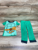 Nickelodeon 2pc TMNT Pajama Set Green sz 4T